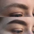 Коррекция пинцетом и оформление бровей хной