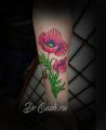 Маки тату на предплечье