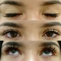 2с наращивание ресниц, лисий эффект