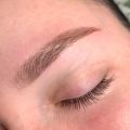 Пудровое напыление бровей . Перманентный макияж (татуаж) 