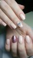 Маникюр +покрытие +дизайн стразы 
