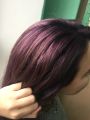 Окрашивание в фиолетовый с затемнением корней