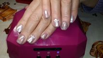 Комбинированный маникюр с покрытием гель лак