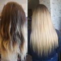Бразильский балаяж, наращивание волос 120 прядей. Стоимость работы 4300 без учёта материала