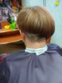женская стрижка + hair tattoo