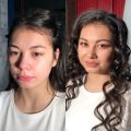 Фотография до/после. Демонстрирует волшебство макияжа. Данный образ был создан для фотосессии. При создании данной фотографии не использовались фильтры и фотошоп.