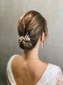 Низкий пучок для невесты