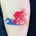 Цветная татуировка триатлон