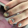 Мужской маникюр, дизайн стемпинг, роспись ногтей, слайдер дизайн