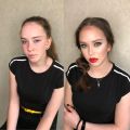 Выполнено бережное очищение лица, подготовка к макияжу , долговременная укладка бровей, вечерний макияж 