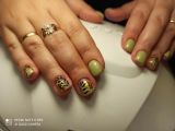 Комбинированный маникюр,покрытие гель-лаком