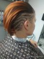 стрижка каре и hair tattoo. мастер Суханова Елена