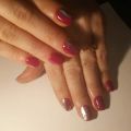 комбинированный маникюр, покрытие гель-лаком