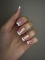 Комбинированный маникюр, наращивание ногтей, рисованный френч