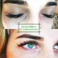 2с наращивание ресниц, лисий эффект