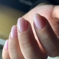 Маникюр с покрытием нюд 