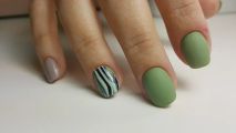 комбинированный маникюр, гель лак