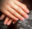 комбинированный маникюр, наращивание, французский 